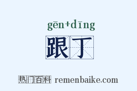 跟丁是什么意思的图片